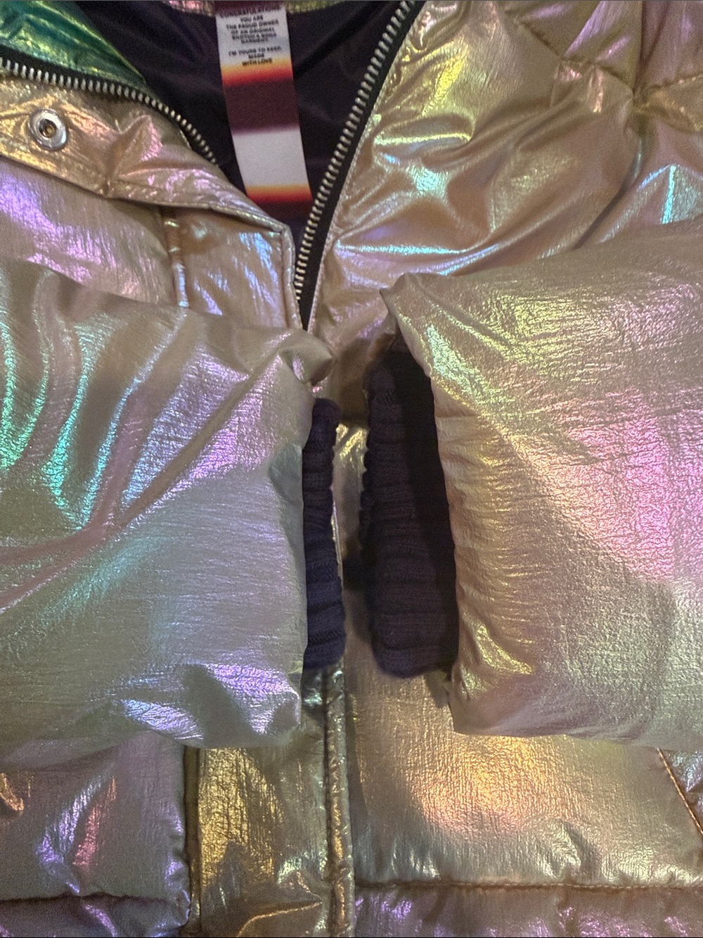 Scotch & Soda Iridescent Puffer Jacket sz M - Picture 4 of 12